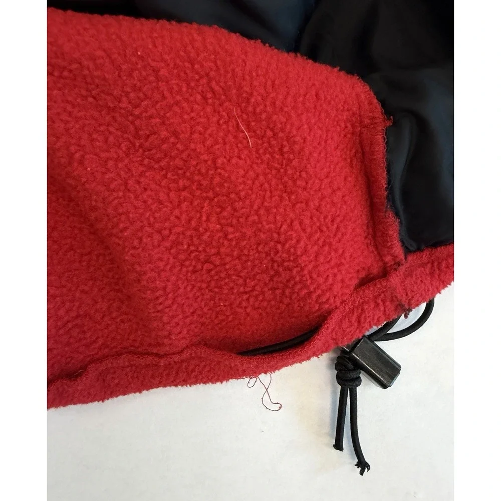 90's Vtg J. Crew Oarsman Red Fleece Pullover 1/4 Zip Men's Large Made in USA